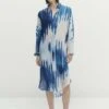 Massimo Dutti MidiWith Ikat Print - Shirt Dress -Massimo Dutti Shop 96982d96b6f441e1bc1081c511e757e0