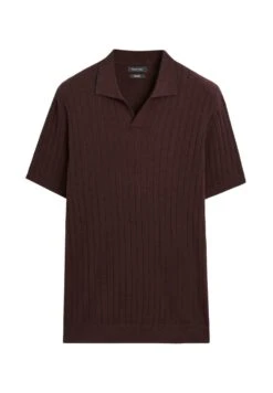 Massimo Dutti RIBBED - Polo Shirt - Khaki -Massimo Dutti Shop 96a89ec736ca4001ad46b06c88e75595