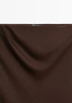 Massimo Dutti FLOWING SATIN MIDI - Pencil Skirt - Brown -Massimo Dutti Shop 9716c072ed3a4b17ab35f89d36fa4381