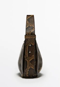 Massimo Dutti SMALL ANIMAL SHOULDER - Handbag - Dark Brown -Massimo Dutti Shop 975659e02018412a9e67c8fbf2977ce8