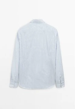 Massimo Dutti SLIM FIT STRIPED GARMENT - Shirt - Blue -Massimo Dutti Shop 9756e37d636b40bf82dabde746f31f4e