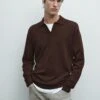 Massimo Dutti LONG SLEEVE POLO COLLAR - Long Sleeved Top - Bordeaux 1 Massimo Dutti LONG SLEEVE POLO COLLAR - Long Sleeved Top - Bordeaux -Massimo Dutti Shop 979985fa53294dcba482591a0bb0f20e