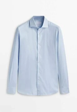 Massimo Dutti Easy Iron Micro Check Slim Fit - Formal Shirt - Light Blue 13 Massimo Dutti Easy Iron Micro Check Slim Fit - Formal Shirt - Light Blue -Massimo Dutti Shop 97bb0690761a4d93ab60fe384f88ae7f