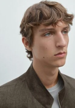 Massimo Dutti FADED TWO-WAY ZIP BOMBER NECK - Summer Jacket - Mottled Brown -Massimo Dutti Shop 97c2d7bcfd67413fb67d2ae715662b9f