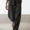 Massimo Dutti FLOWING BARREL FIT - Trousers - Black -Massimo Dutti Shop 97cf8eaf348a453d80e447f38e42458f