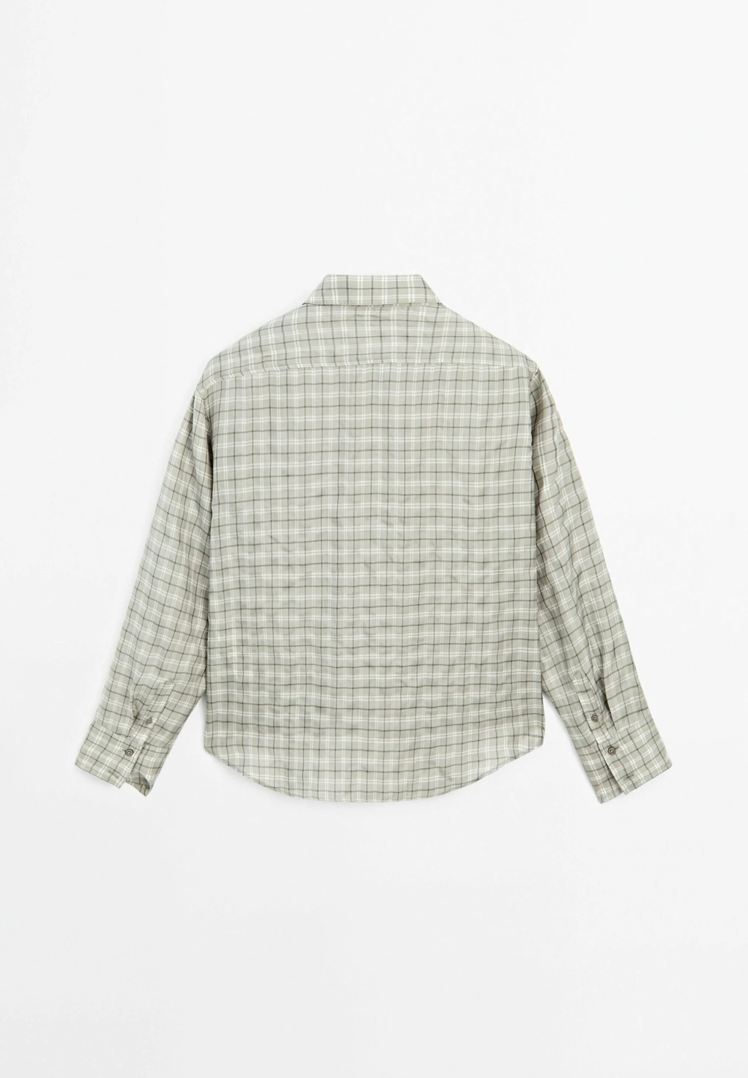 Massimo Dutti FLOWING CHECK GARMENT - Button-down Blouse - Grey 9 Massimo Dutti FLOWING CHECK GARMENT - Button-down Blouse - Grey - Image 7