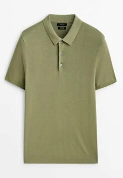 Massimo Dutti Short Sleeve - Polo Shirt - Mottled Green -Massimo Dutti Shop 985411b1209f4ca4841edc7827596189