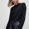 Massimo Dutti Long Sleeved Top - Black -Massimo Dutti Shop 987c76c56cf24a7ea0bac2010ead295a