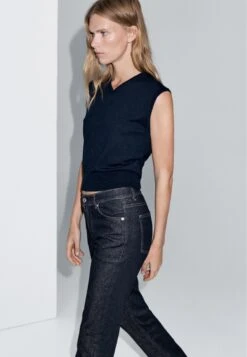 Massimo Dutti MID-RISE STRAIGHT-LEG - Straight Leg Jeans - Dark Blue -Massimo Dutti Shop 9886569065384083b1f2815fbd8310c4