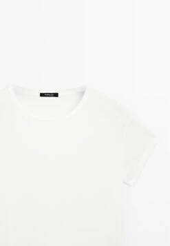 Massimo Dutti SHORT SLEEVE WITH ROUND NECK - Basic T-shirt - White 22 Massimo Dutti SHORT SLEEVE WITH ROUND NECK - Basic T-shirt - White -Massimo Dutti Shop 989abbb718f344a1a9646a6ed54ca3e3