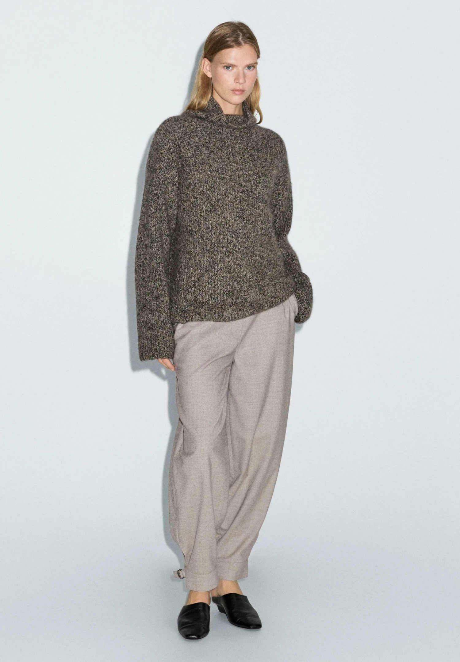 Massimo Dutti SAROUEL WITH BUCKLE DETAIL - Trousers - Light Brown 5 Massimo Dutti SAROUEL WITH BUCKLE DETAIL - Trousers - Light Brown - Image 3