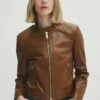 Massimo Dutti With Padded Shoulders - Leather Jacket -Massimo Dutti Shop 98f4a1b57020455eb64d59b6f8b0b28d