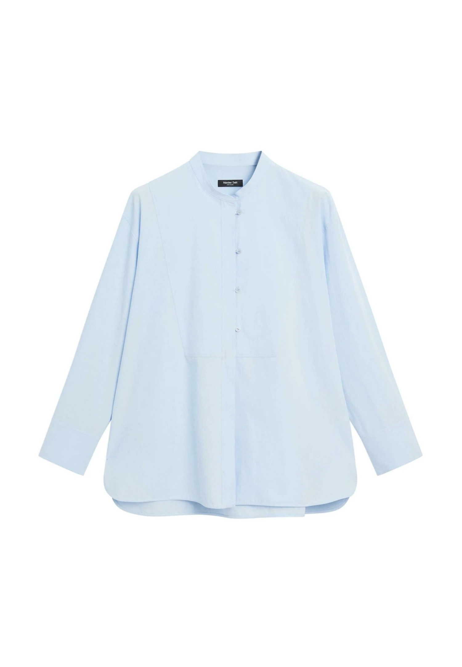 Massimo Dutti GARMENT WITH STAND COLLAR AND BIB - Button-down Blouse - Light Blue 7 Massimo Dutti GARMENT WITH STAND COLLAR AND BIB - Button-down Blouse - Light Blue - Image 5
