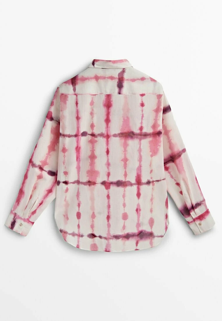 Massimo Dutti Tie-Dye - Button-Down Blouse - Pink 9 Massimo Dutti Tie-Dye - Button-Down Blouse - Pink - Image 7
