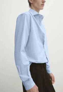 Massimo Dutti Barré Extra-Fine- Shirt - Light Blue -Massimo Dutti Shop 996086d85f2e43de9b6ba60fa29f57a8
