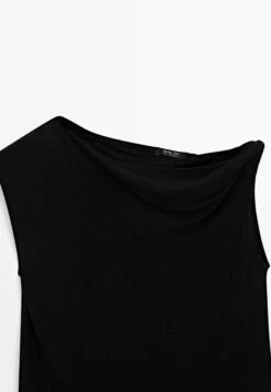 Massimo Dutti ASYMMETRIC WITH KNOT DETAIL - Top - Black -Massimo Dutti Shop 9992931f9cf44f0f9fa2cbf32951337d