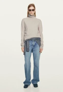 Massimo Dutti HIGH NECK - Jumper - Light Brown -Massimo Dutti Shop 99a2fb79c9ed441db5925bfc0a3b7ba3