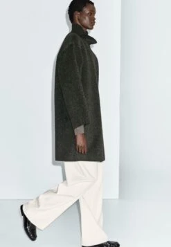 Massimo Dutti WITH HIGH NECK - Classic Coat - Grey -Massimo Dutti Shop 9a4513cdde064dd89ac6f362671d1024