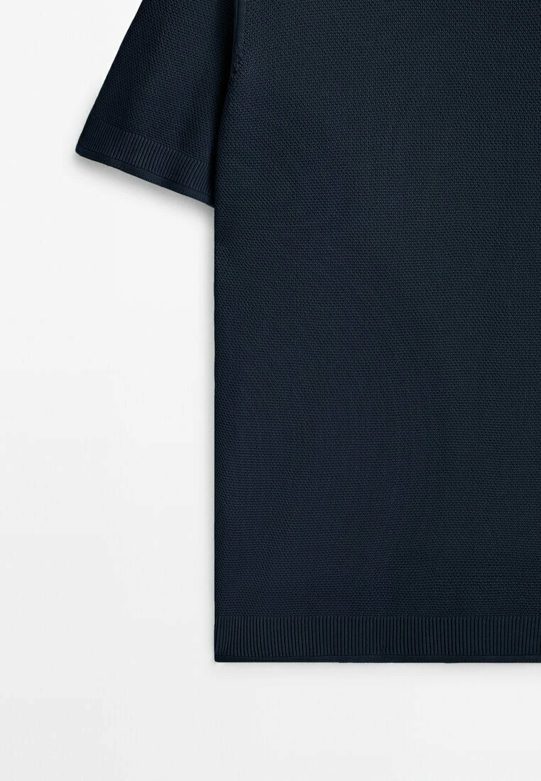 Massimo Dutti With Contrast Nautical - Basic T-Shirt - Blue Denim 6 Massimo Dutti With Contrast Nautical - Basic T-Shirt - Blue Denim - Image 4