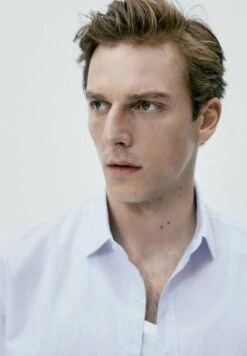 Massimo Dutti Micro Striped Oxford- Shirt - Light Blue -Massimo Dutti Shop 9a50cd80bca040378c32e6fb3ef01e4d