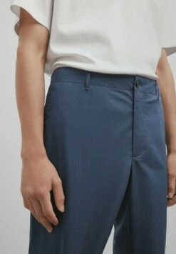 Massimo Dutti Studio - Wide Fit Poplin - Chinos - Metallic Blue -Massimo Dutti Shop 9a6a361a97ea450f9f7447986a0d89ba