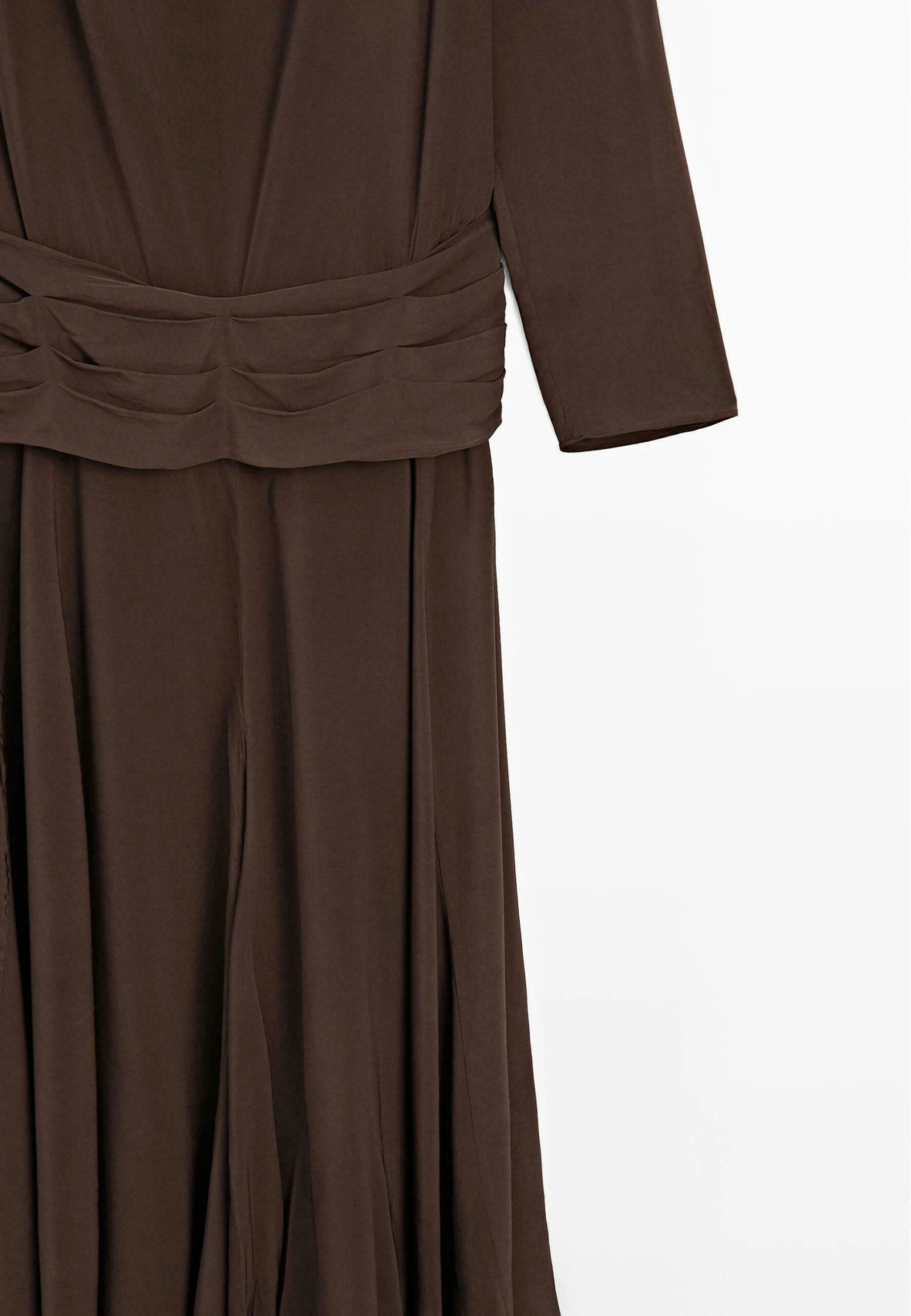 Massimo Dutti LONG FLOWING WITH DRAPED SASH BELT - Maxi Dress - Brown 10 Massimo Dutti LONG FLOWING WITH DRAPED SASH BELT - Maxi Dress - Brown - Image 8