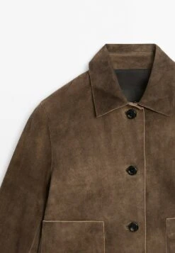 Massimo Dutti SHORT WITH POCKET DETAILS - Leather Jacket - Brown 20 Massimo Dutti SHORT WITH POCKET DETAILS - Leather Jacket - Brown -Massimo Dutti Shop 9aa4a220d76144ef952af7c66bb251dc