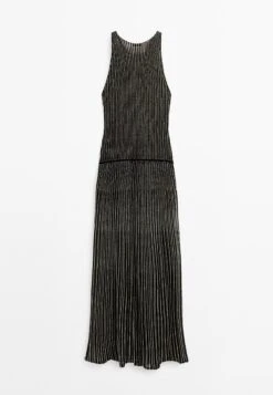 Massimo Dutti LONG PLEATED WITH CREW NECK - Maxi Dress - Black -Massimo Dutti Shop 9ab885665c43434386c27a8b94dc18d8