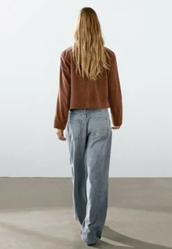 Massimo Dutti CROPPED WITH BUTTONS - Leather Jacket - Mottled Brown 12 Massimo Dutti CROPPED WITH BUTTONS - Leather Jacket - Mottled Brown -Massimo Dutti Shop 9ae6b952d15643adaea0f200e1b9991a