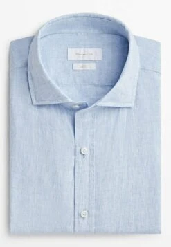 Massimo Dutti Dyed - Shirt - Light Blue -Massimo Dutti Shop 9ae71706cd7649fca43bae09d7bda3fe