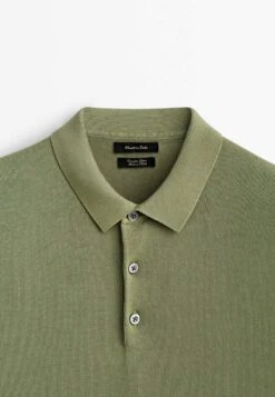 Massimo Dutti Short Sleeve - Polo Shirt - Mottled Green -Massimo Dutti Shop 9af462ec2c5746999967c2ec19d8f43d