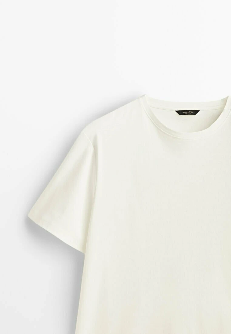 Massimo Dutti KurzärmeligesAus Reiner- Basic T-Shirt - Beige 5 Massimo Dutti KurzärmeligesAus Reiner- Basic T-Shirt - Beige - Image 3
