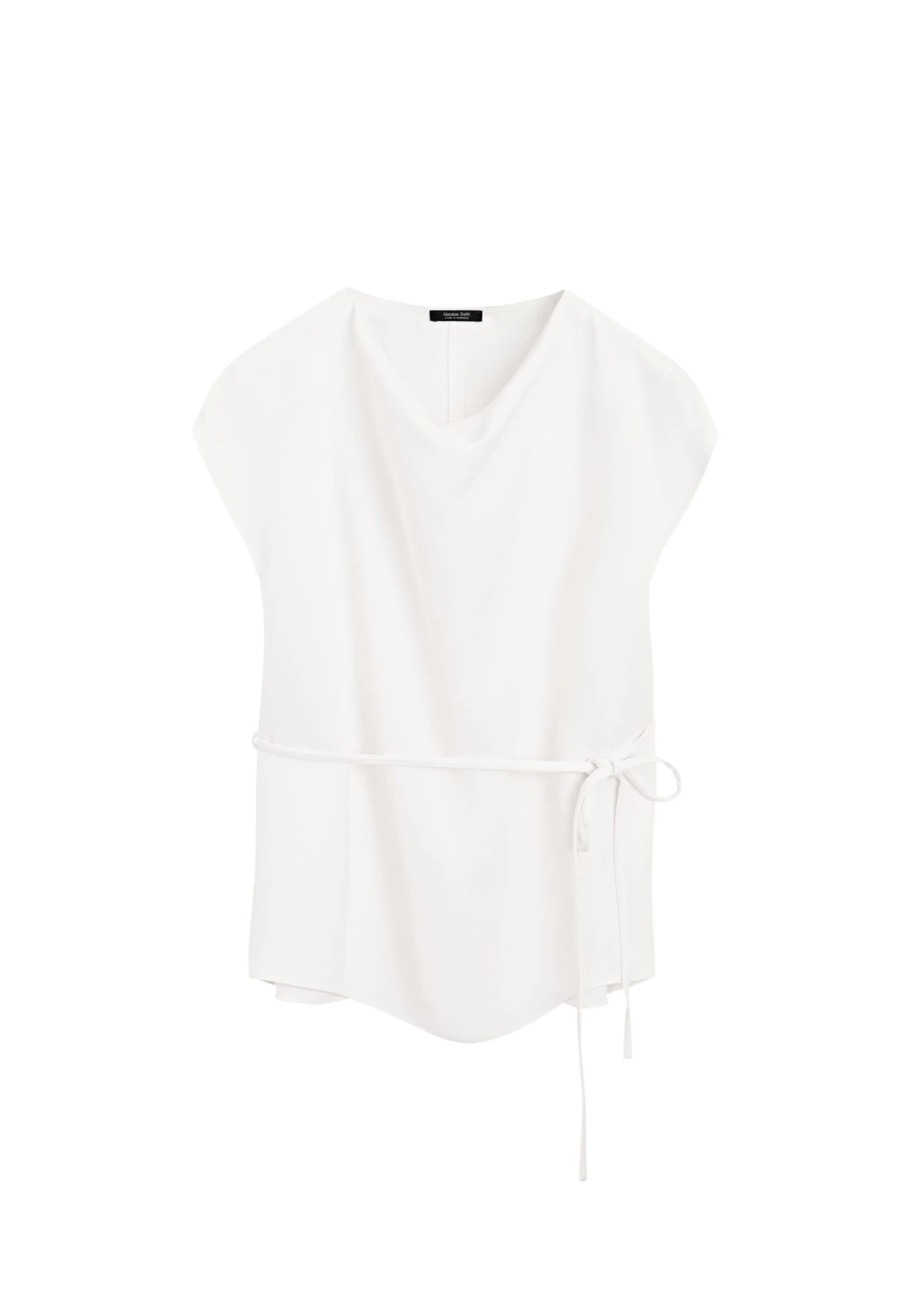 Massimo Dutti CREPE COWL NECK - Top - White 9 Massimo Dutti CREPE COWL NECK - Top - White - Image 7