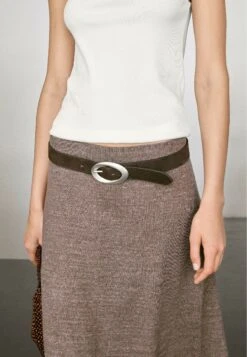 Massimo Dutti LONG FLARED - Maxi Skirt - Dark Brown -Massimo Dutti Shop 9b307d8df10447e8bb169931edf86a6f