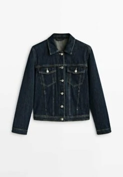Massimo Dutti Trucker- Denim Jacket - Blue Black Denim -Massimo Dutti Shop 9b54e3c1b95647228793502ed7d01258