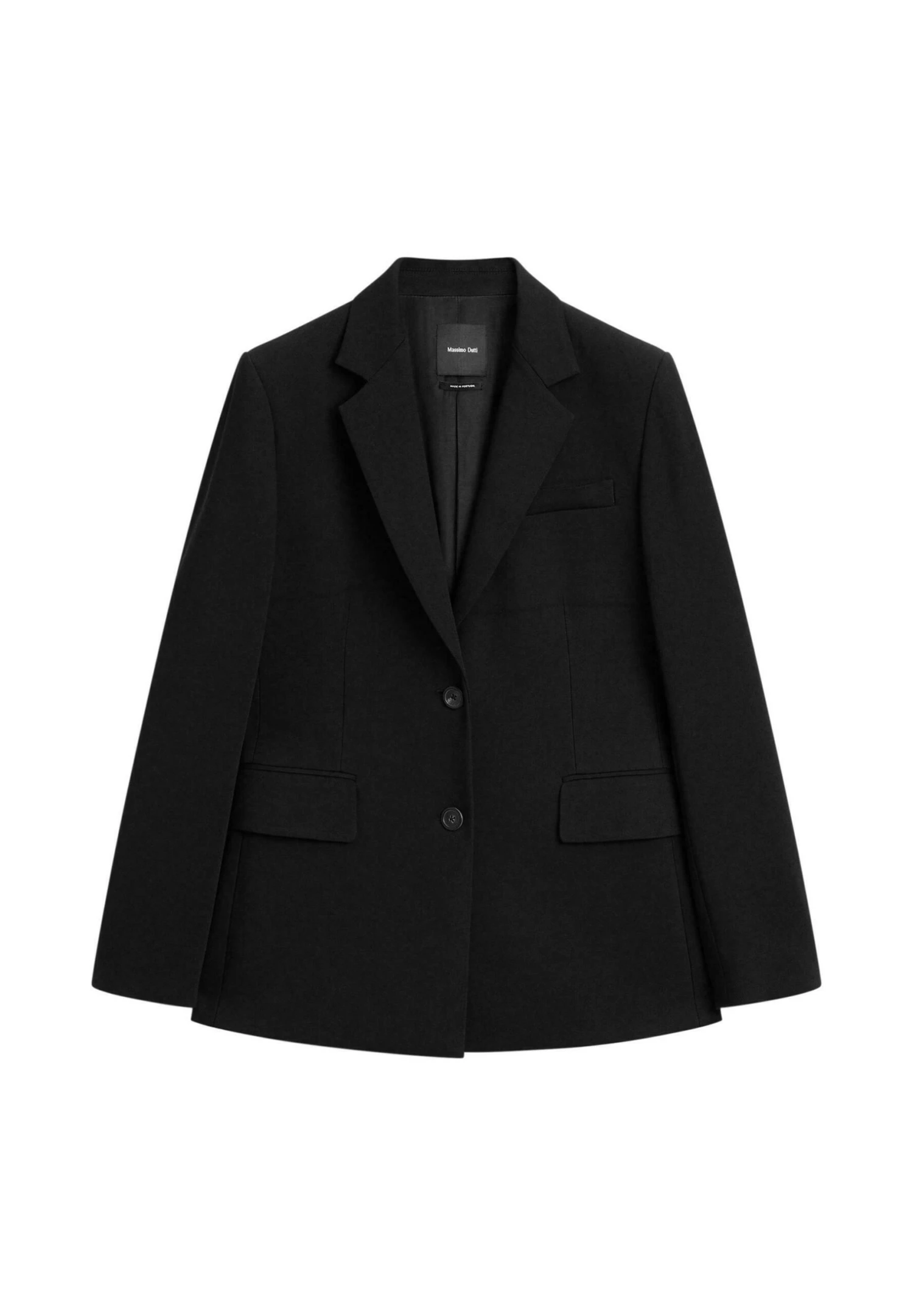 Massimo Dutti TWO-BUTTON CREPE FINISH - Blazer - Black 5 Massimo Dutti TWO-BUTTON CREPE FINISH - Blazer - Black - Image 3
