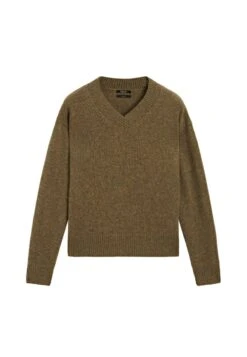 Massimo Dutti V-NECK KNIT - Jumper - Light Brown -Massimo Dutti Shop 9b8aa99126ca4b5c93fe5b5334283575 1