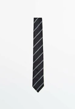 Massimo Dutti Blend Striped - Tie - Blue Black Denim -Massimo Dutti Shop 9ba68be8e5e9466eb95e36b2bc2a714c
