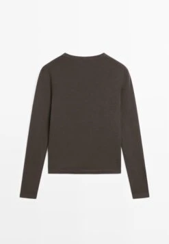 Massimo Dutti MELANGE - Long Sleeved Top - Beige -Massimo Dutti Shop 9bc4a751c2824861b4c39f56c0d0d873