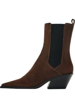 Massimo Dutti Split - Ankle Boots - Dark Brown