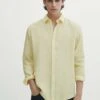 Massimo Dutti Shirt - Yellow -Massimo Dutti Shop 9bdd482c549e451bafeac3c41feeb267
