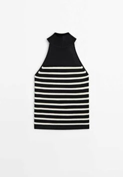 Massimo Dutti Striped Halter Neck - Top -Massimo Dutti Shop 9c10ded6b6e349229b016b9dd77ff1f5