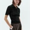 Massimo Dutti SHORT SLEEVE WITH RIBBED DETAIL - Polo Shirt - Black -Massimo Dutti Shop 9c2747f60686494092248a0b89d83c88