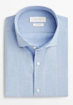 Massimo Dutti Regular Fit Wide Striped - Shirt - Light Blue -Massimo Dutti Shop 9c395a1624c04737ab599e7b3997088e