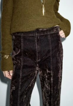 Massimo Dutti MID-RISE WITH DARTS - Wide Leg - Mottled Dark Brown -Massimo Dutti Shop 9d34d6d411c341f788d71129849745ec