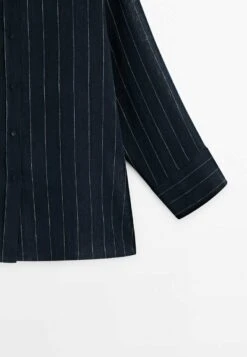 Massimo Dutti Button-Down Blouse - Dark Blue -Massimo Dutti Shop 9dddd9c52b83436f82c21ef1594fc748