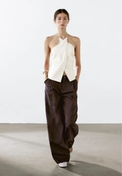 Massimo Dutti RELAXED FIT - Trousers - Purple