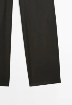 Massimo Dutti FLOWING LOW-RISE STRAIGHT-LEG - Trousers - Dark Grey -Massimo Dutti Shop 9dfe2afa3bc447ac9f7bef42c9a6394c