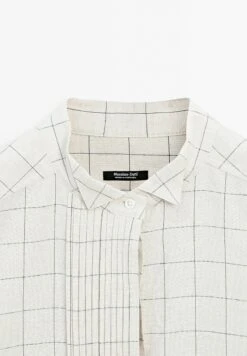 Massimo Dutti CHECK GARMENT WITH PINTUCKS - Button-down Blouse - Beige 18 Massimo Dutti CHECK GARMENT WITH PINTUCKS - Button-down Blouse - Beige -Massimo Dutti Shop 9e08d2623ff44644ae4d44d666dae967