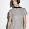 Massimo Dutti SHORT SLEEVE WITH DOUBLE TRIM - Basic T-shirt - Grey -Massimo Dutti Shop 9e0c78e3594e42c6bb00d627ffd9d7df